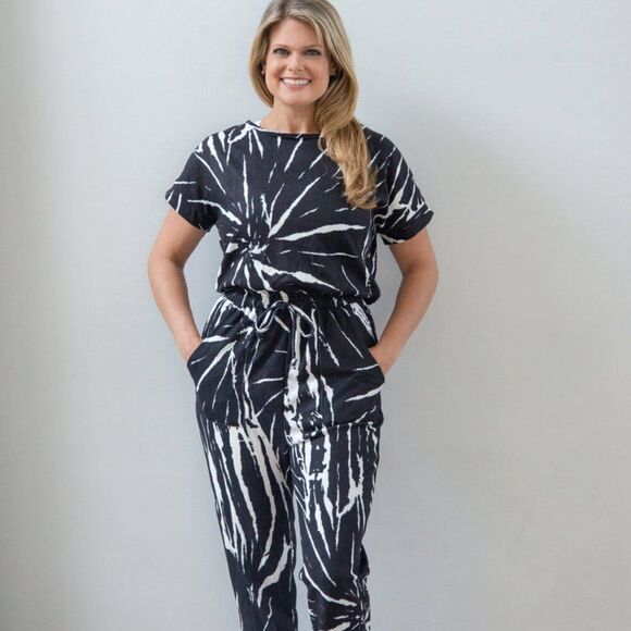 Reward Yourself Tie Dye Pocketed Jumpsuit - Picture 1 of 9